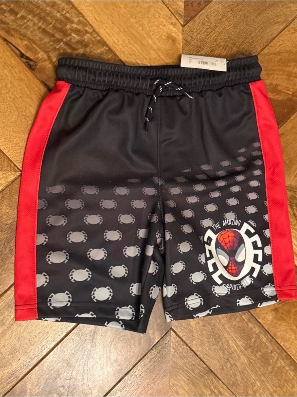 Marvel Spider-Man Boys’ Athletic Shorts Size M (8) Black Red NWT